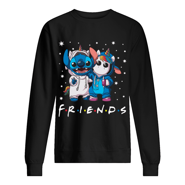 Friends Tv Show Baby Stitch and Unicorn Unisex Sweatshirt