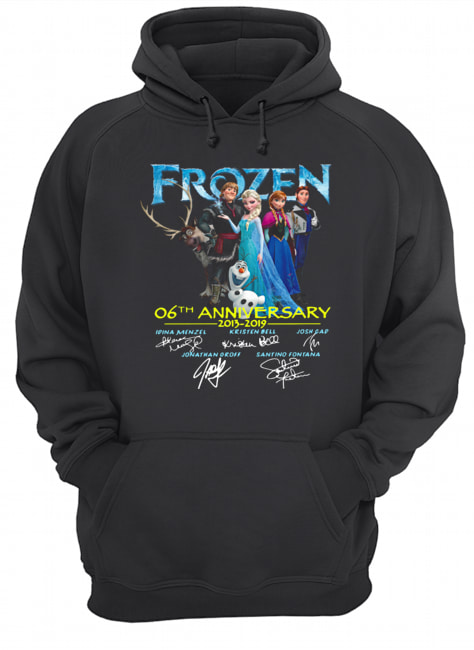 Frozen 06th anniversary 2013 2019 signatures Unisex Hoodie