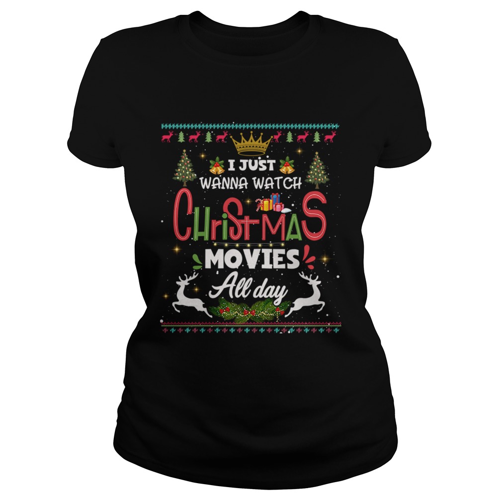 Funny Christmas Movie all day Classic Ladies