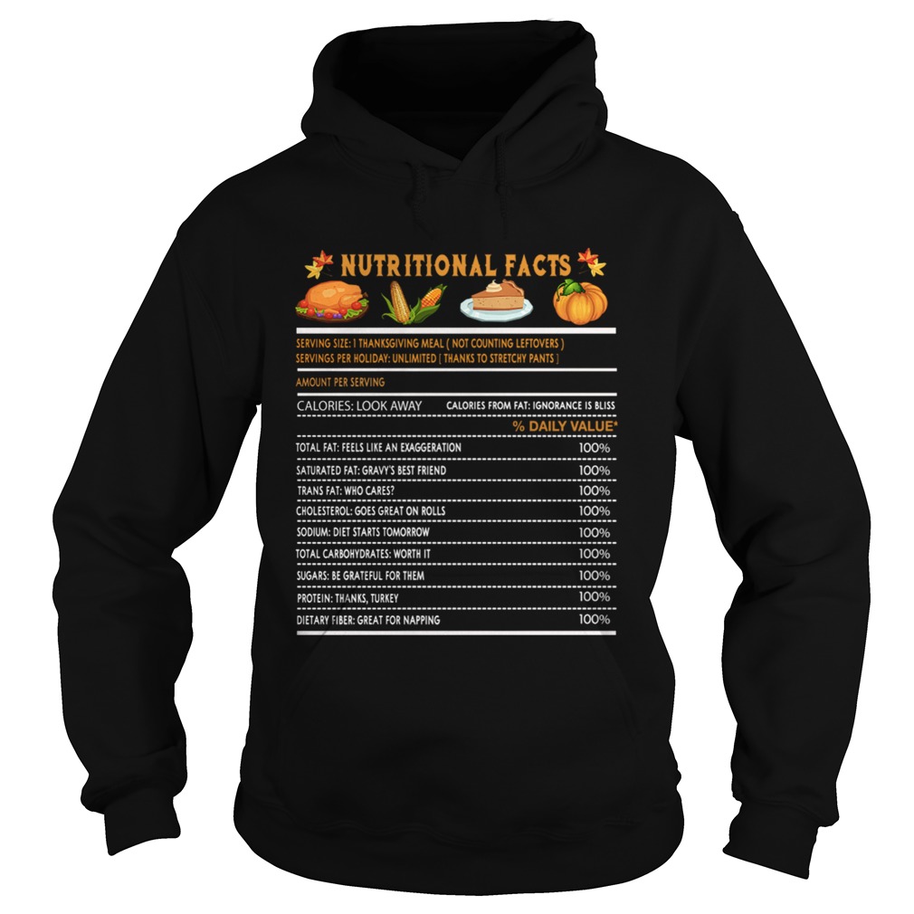 Funny Thanksgiving Nutrition Fast Food Vegetables Meal Gift Hoodie