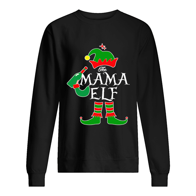 Funny The Mama Elf Family Matching Group Christmas Unisex Sweatshirt