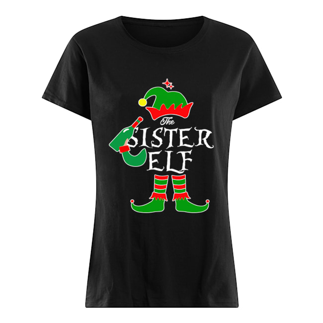 Funny The Sister Elf Family Matching Group Christmas Classic Women's T-shirt