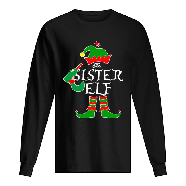 Funny The Sister Elf Family Matching Group Christmas Long Sleeved T-shirt 