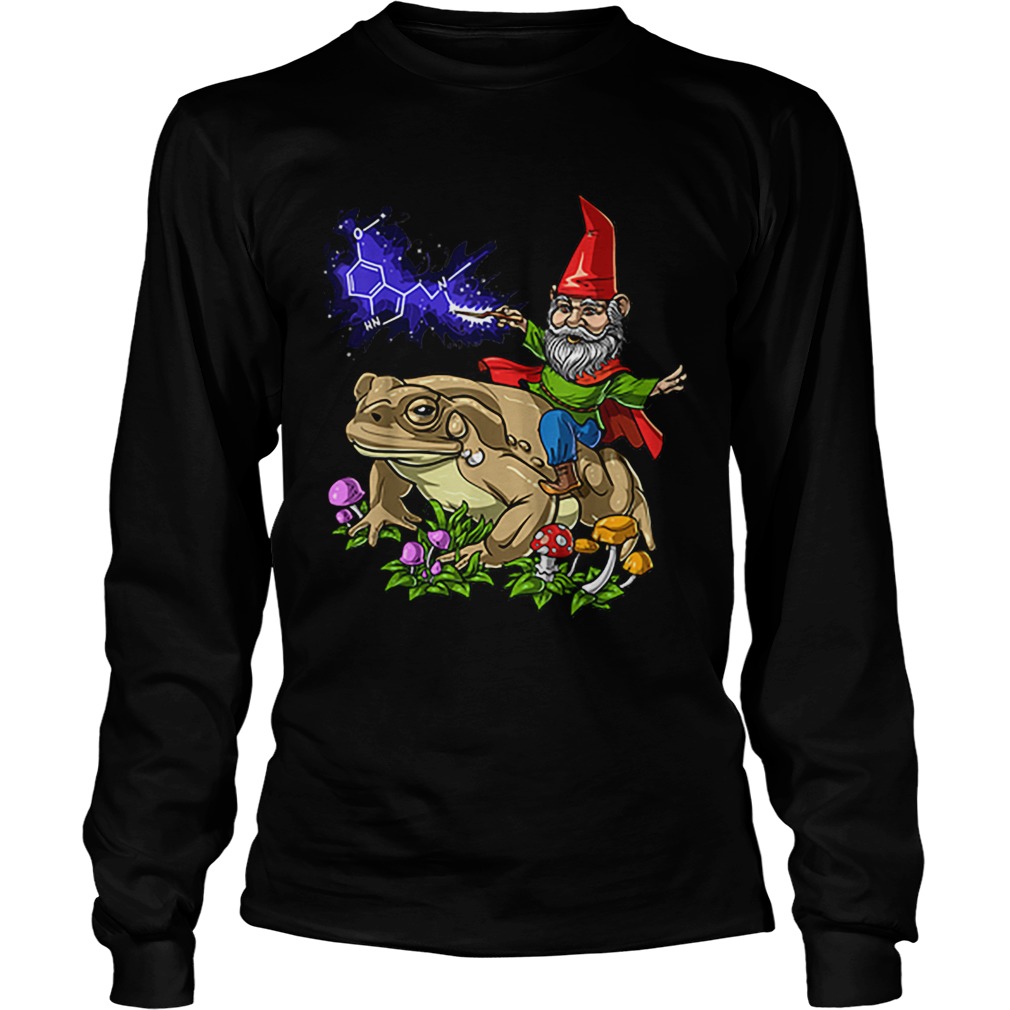 Gnome Riding Bufo Alvarius Toad Chemistry Witch Christmas LongSleeve