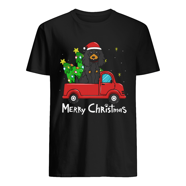 Gordon Setter Christmas Truck Tree Merry Christmas shirt