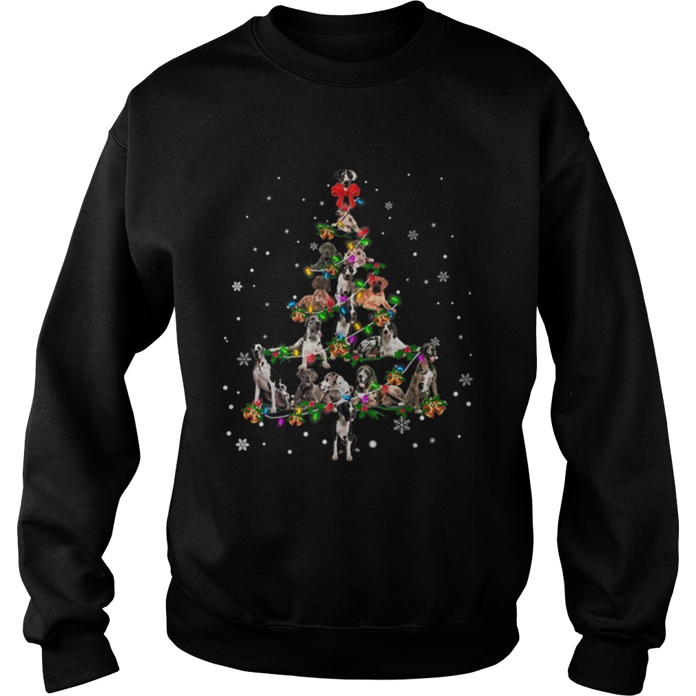 Great Dane dog Christmas Tree gift decor Xmas tree Sweatshirt