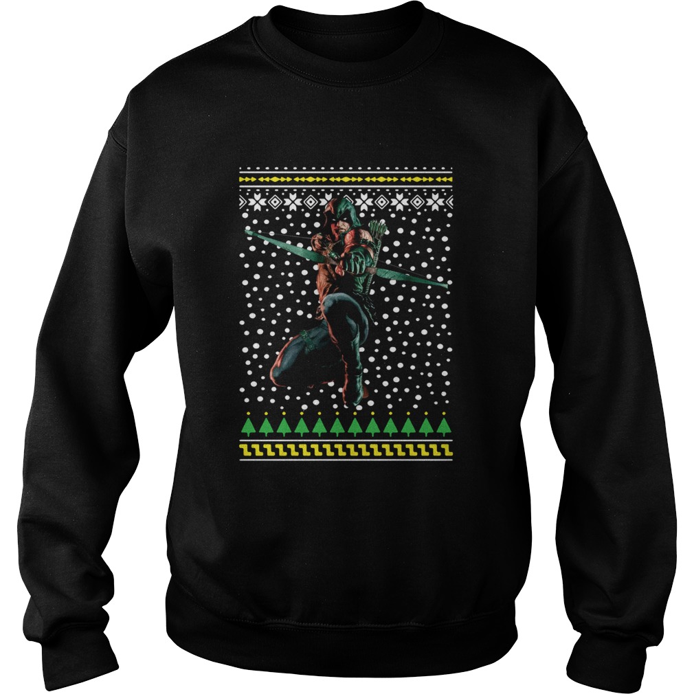 Green Arrow Ugly Christmas Sweatshirt
