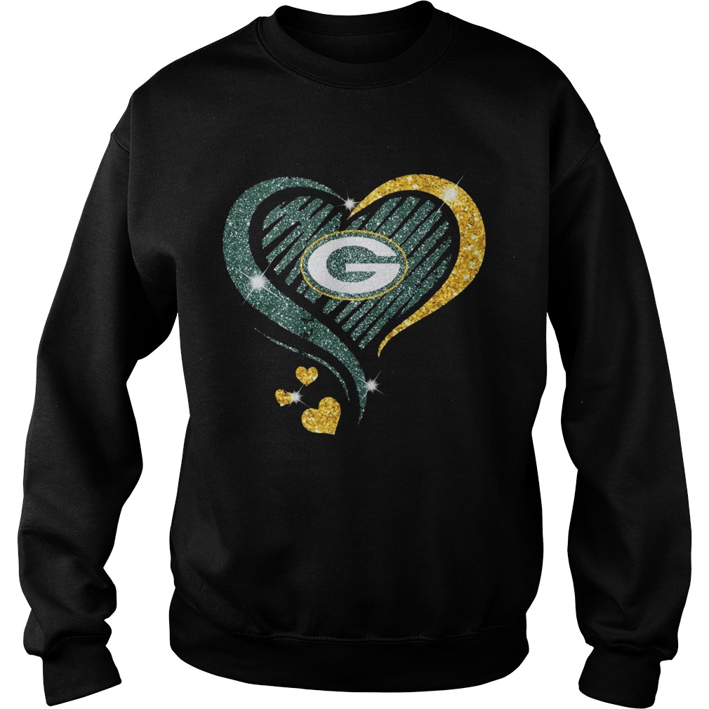 Green Bay Packers Diamond Heart Sweatshirt