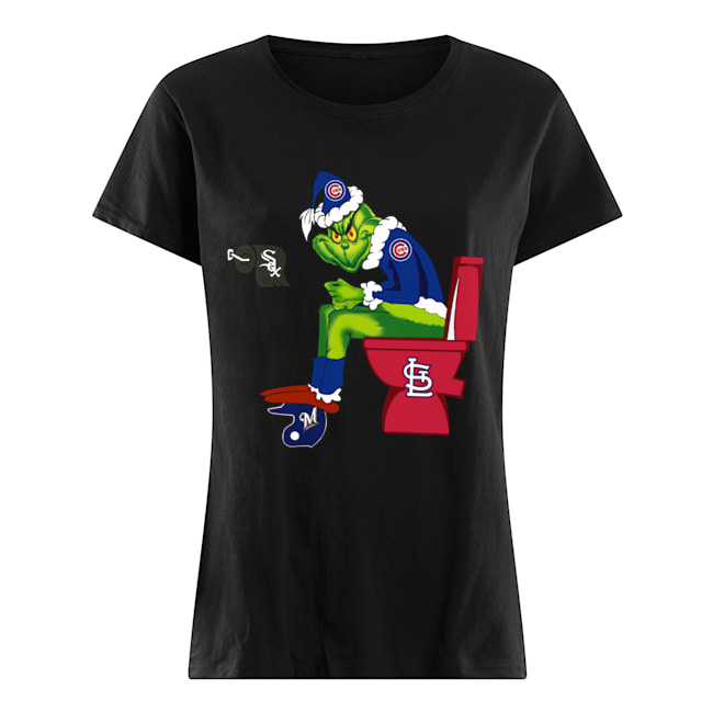 Grinch Chicago Cubs and St. Louis Cardinals toilet Classic Women's T-shirt