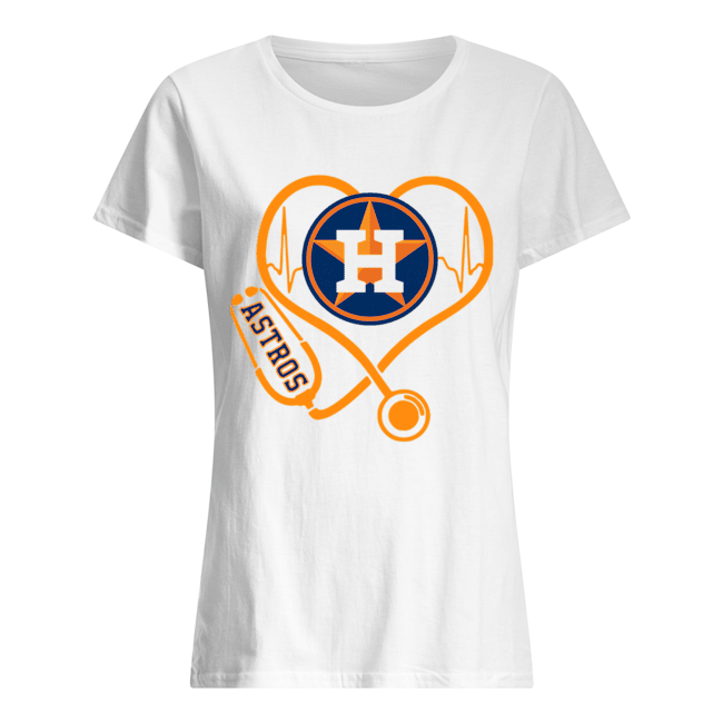 Heartbeat Nurse Love Houston Astros Shirt Classic Women's T-shirt