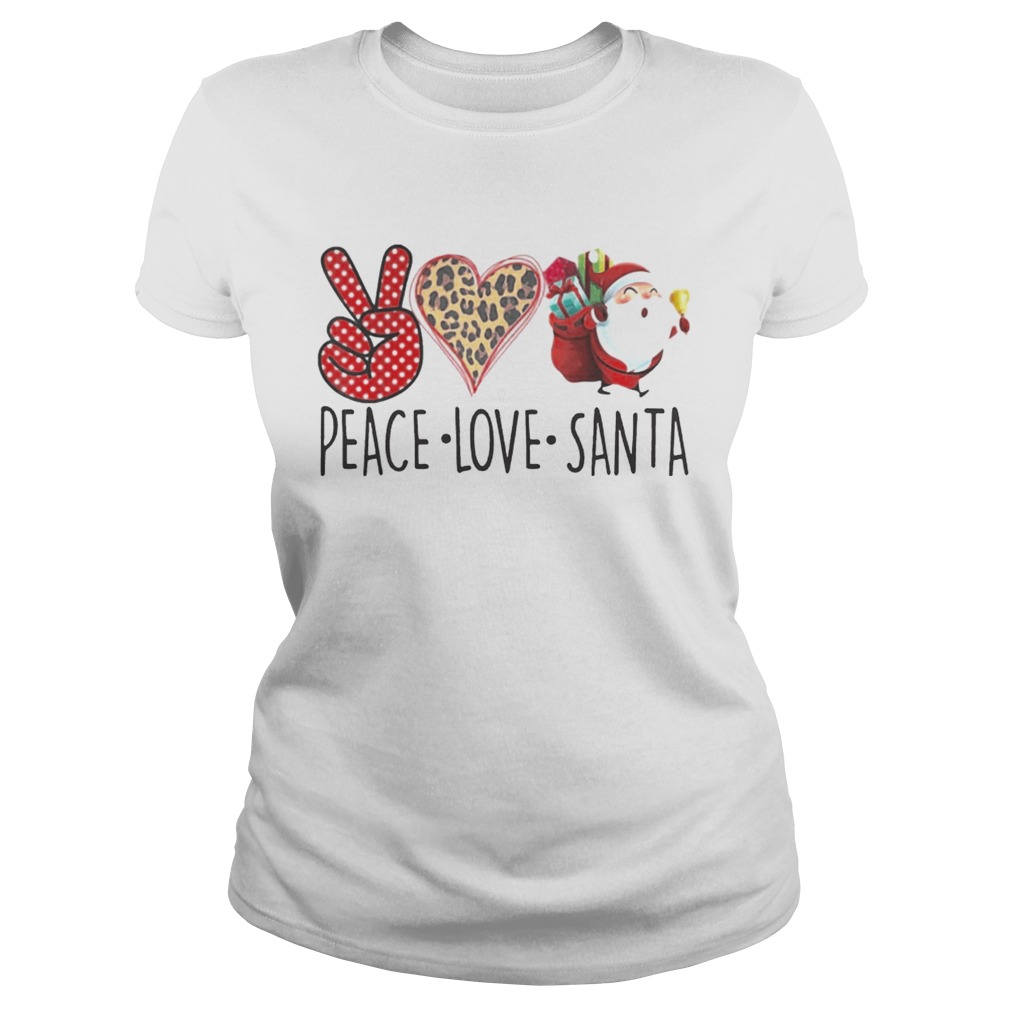Hippie Peace Love Santa Claus Christmas Classic Ladies