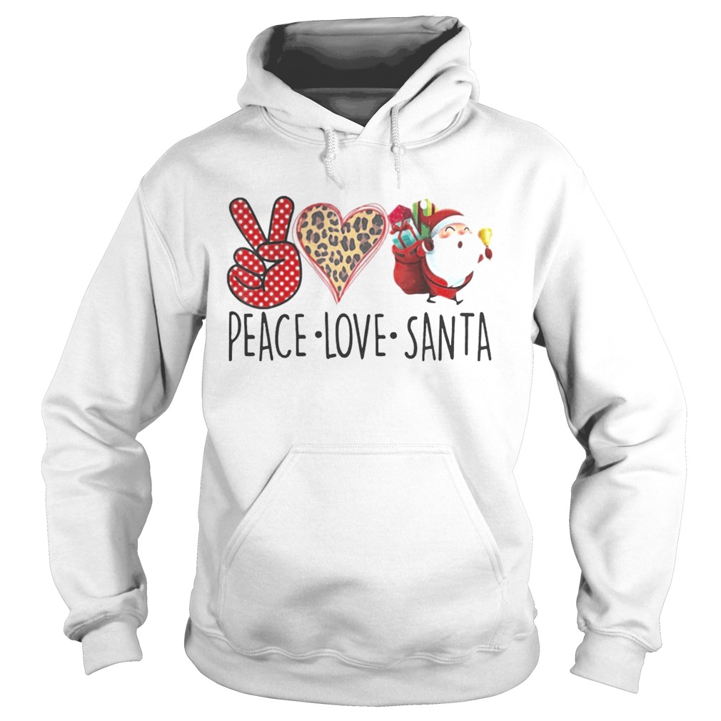Hippie Peace Love Santa Claus Christmas Hoodie