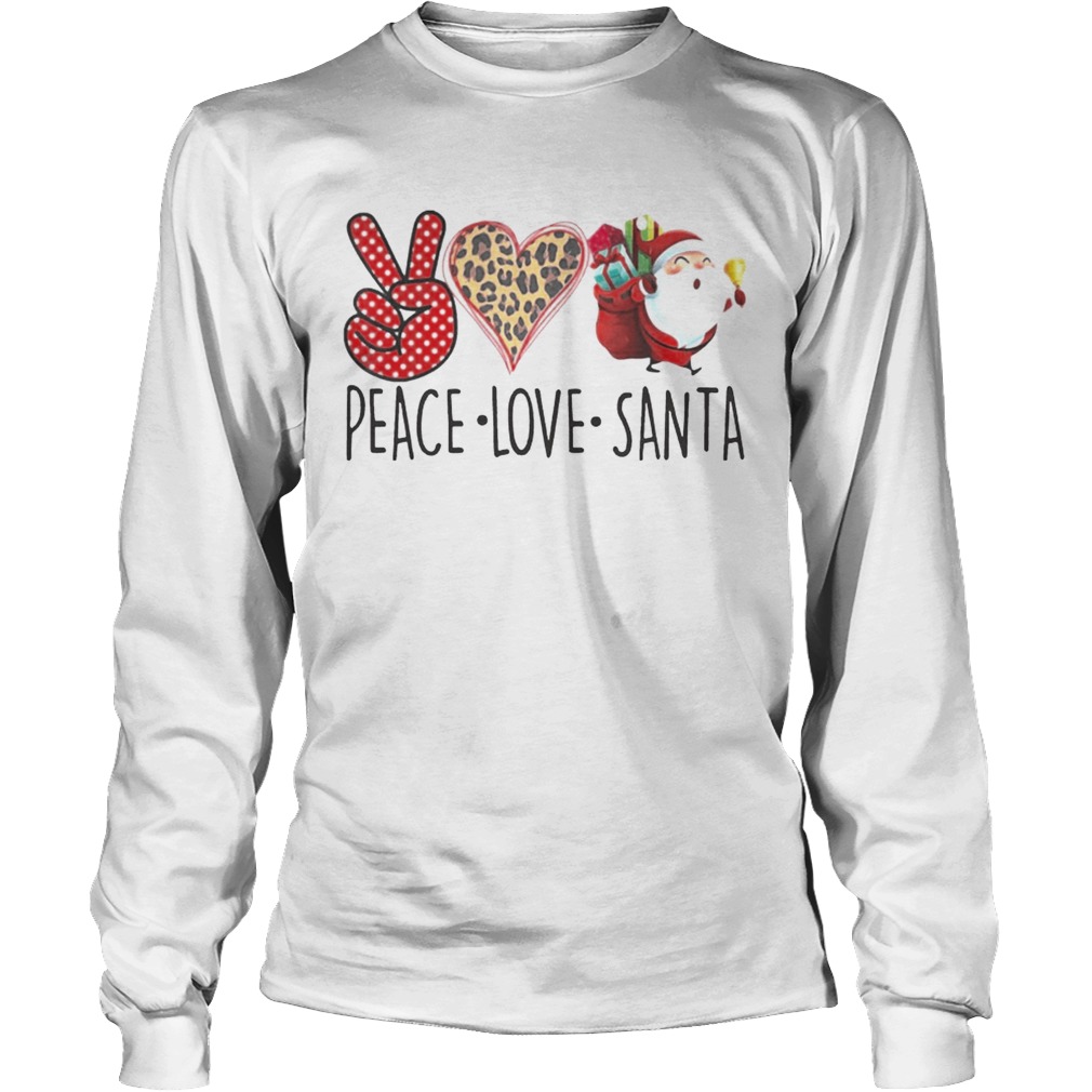 Hippie Peace Love Santa Claus Christmas LongSleeve