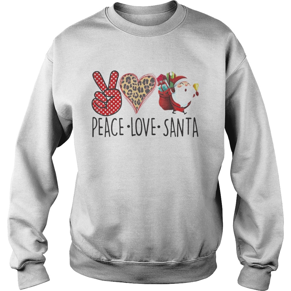 Hippie Peace Love Santa Claus Christmas Sweatshirt