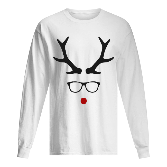 Hipster Rudolph Christmas Long Sleeved T-shirt 