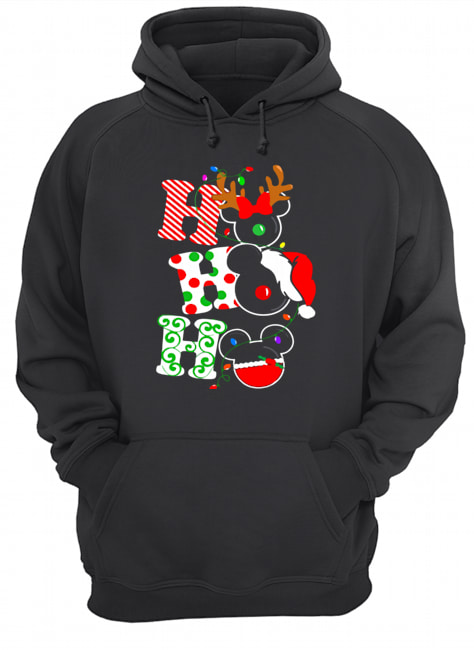 Ho ho ho Merry Christmas Disney Mickey Unisex Hoodie