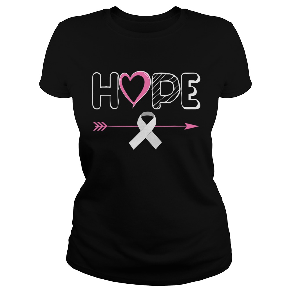Hope White Ribbon Lung Cancer Awareness Classic Ladies