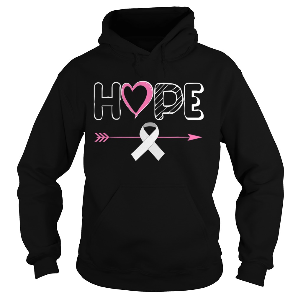 Hope White Ribbon Lung Cancer Awareness Hoodie