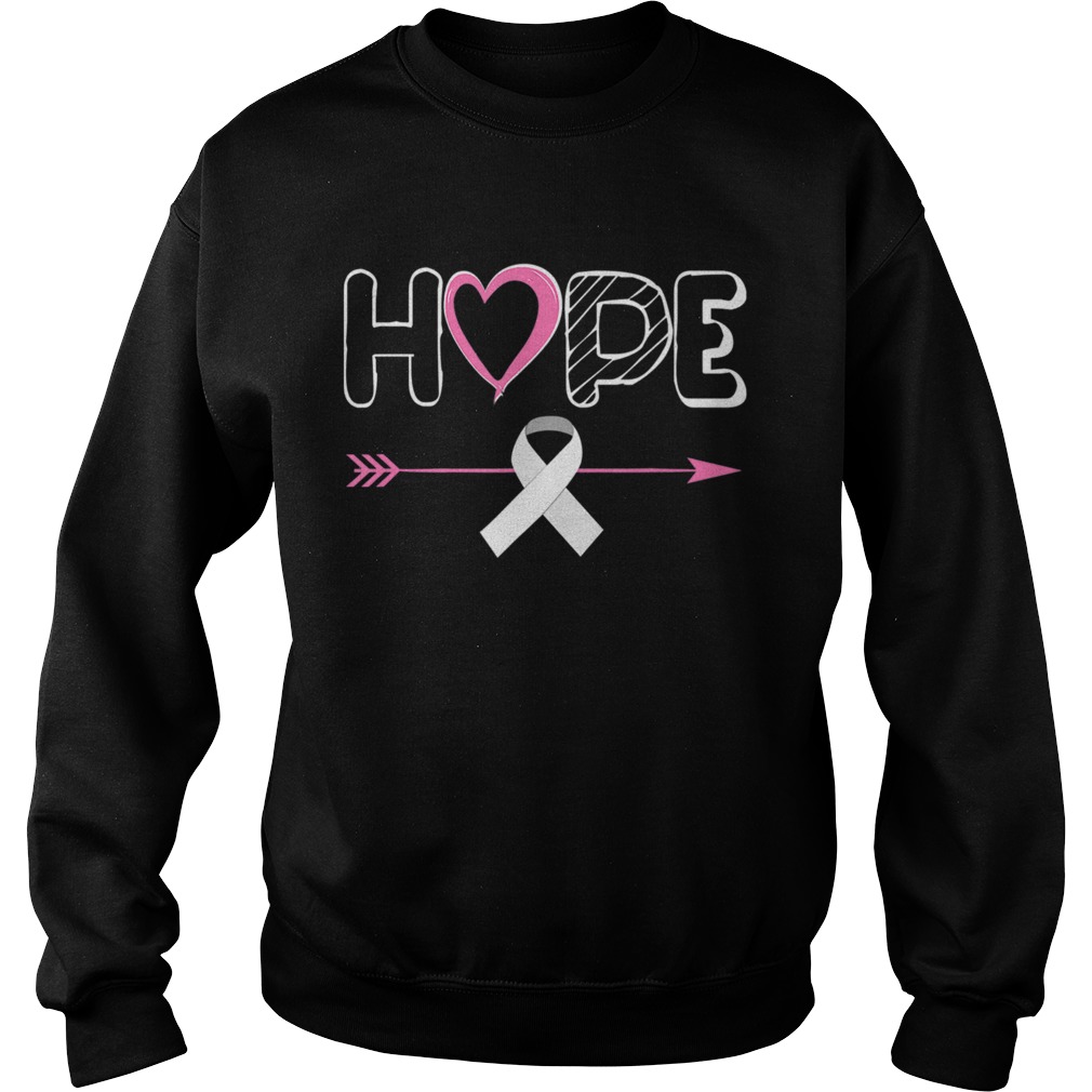 Hope White Ribbon Lung Cancer Awareness Sweatshirt