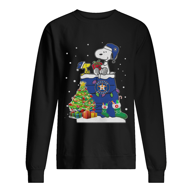 Houston Astros Snoopy And Woodstock Christmas Unisex Sweatshirt