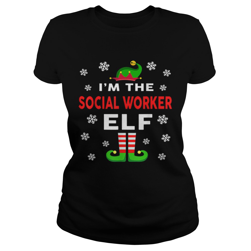 I Am The Social Worker Elf Christmas Sweater Gift Funny Classic Ladies