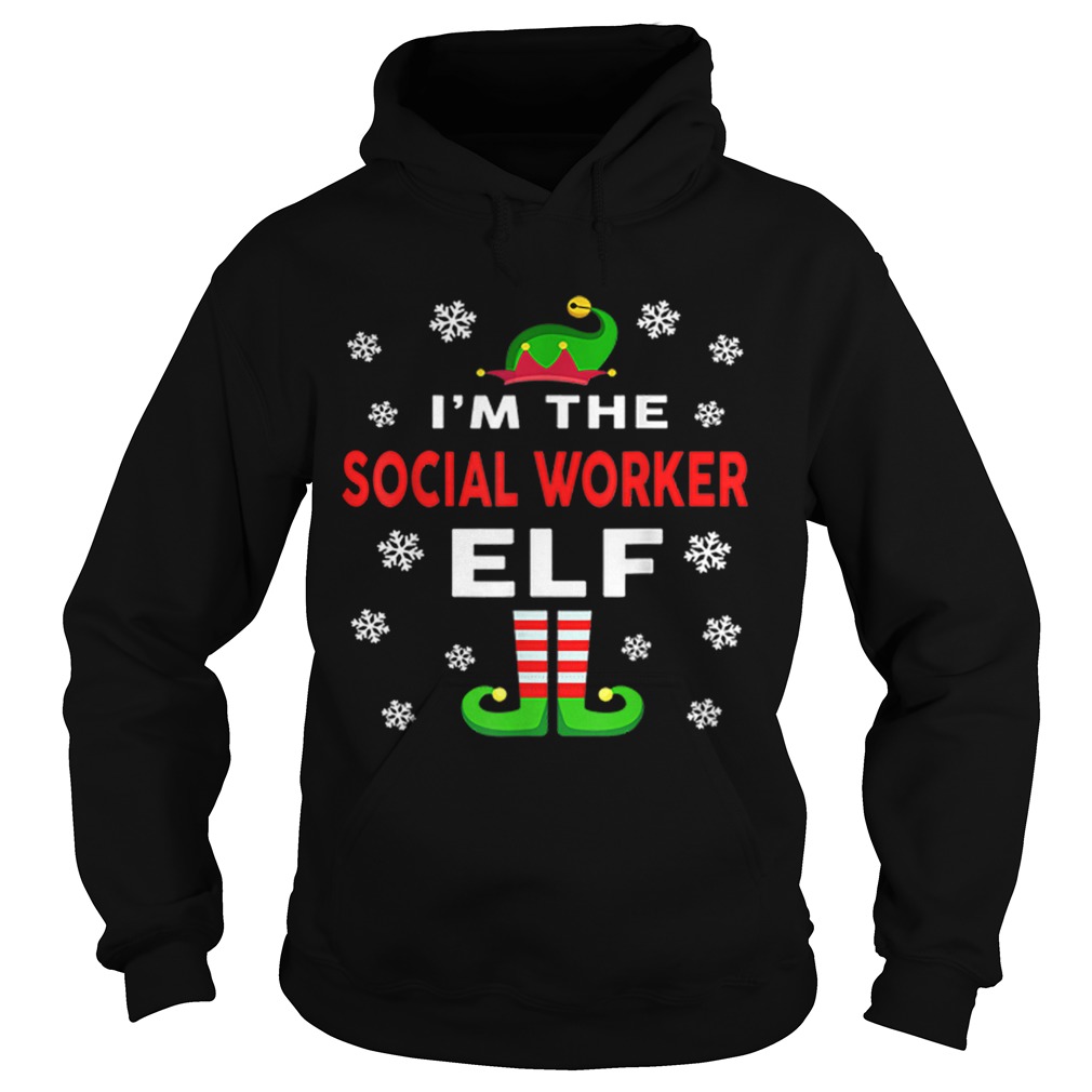 I Am The Social Worker Elf Christmas Sweater Gift Funny Hoodie