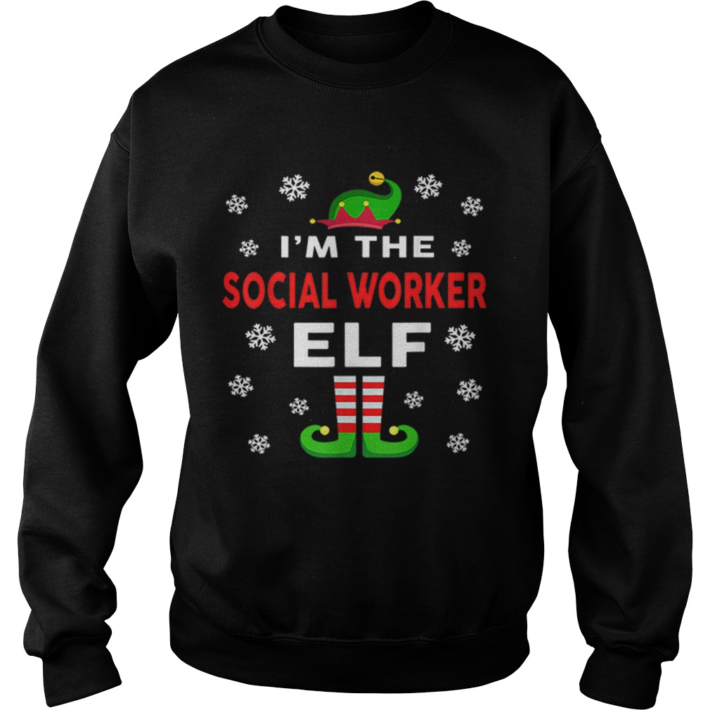 I Am The Social Worker Elf Christmas Sweater Gift Funny Sweatshirt