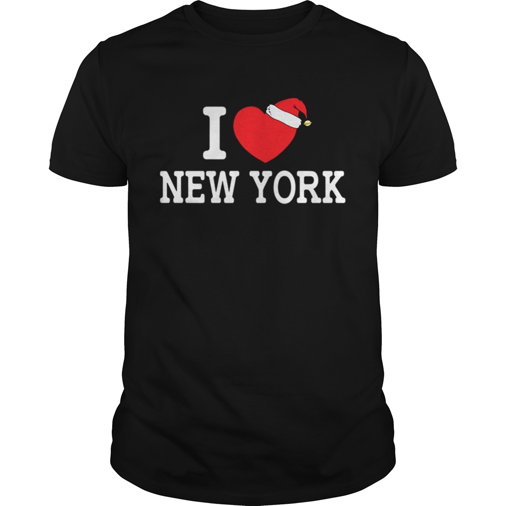 I Heart New York Christmas Santa Hat New York Strong Love shirt
