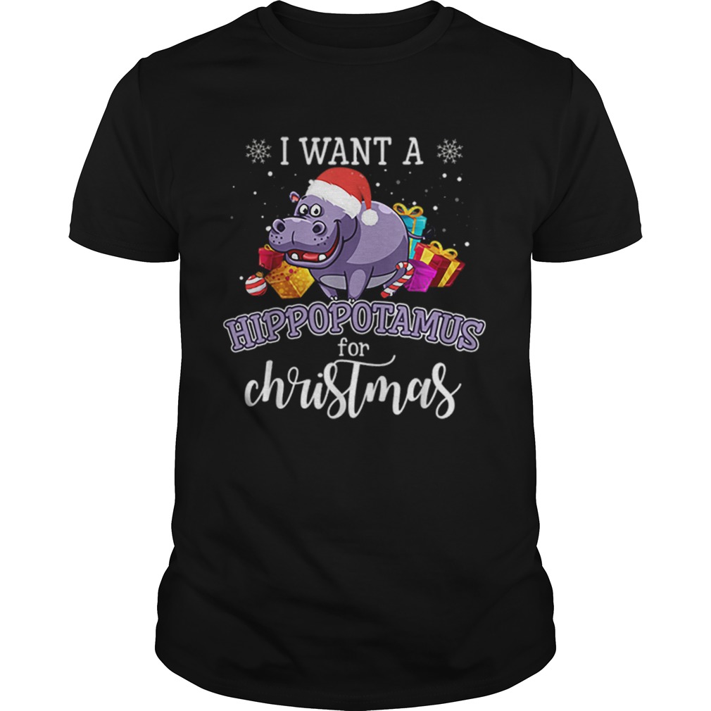 I Want A Hippopotamus For Christmas Hippo Gift Xmas Pajama shirt
