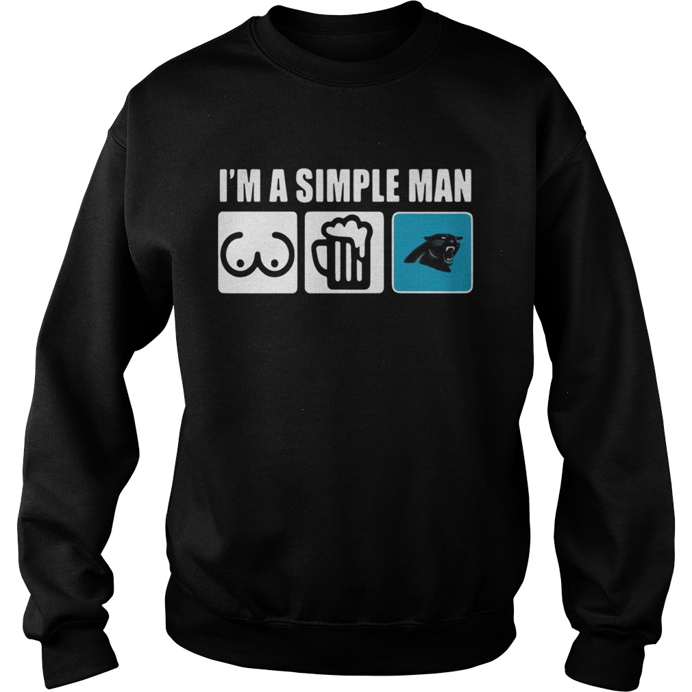 Im A Simple man Loves Bobs Beer Carolina Panthers Sweatshirt