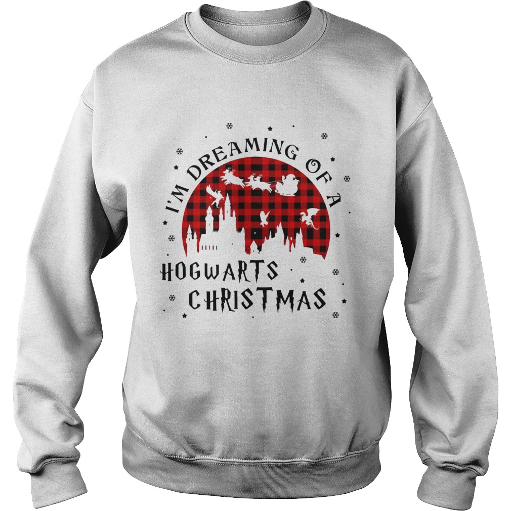 Im Dreaming Of A Hogwarts Christmas Reindeer Sleigh Christmas Sweatshirt