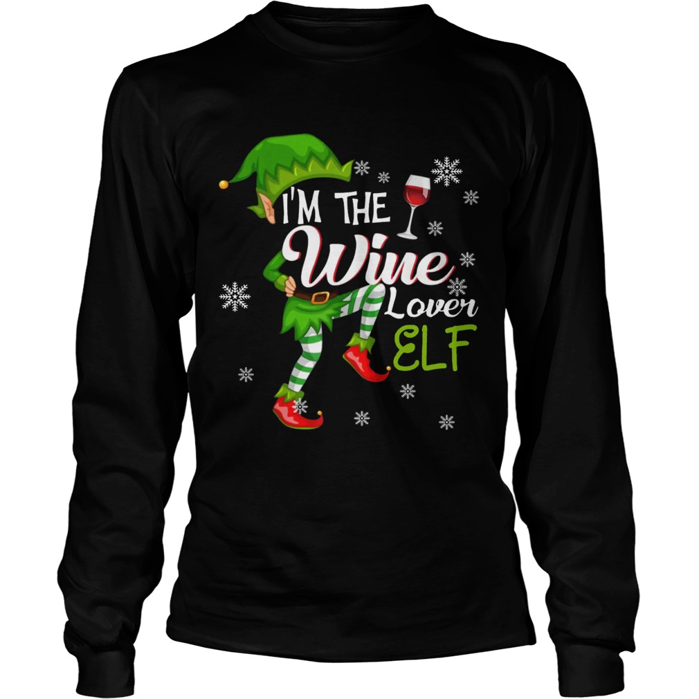Im The Wine Lover Elf Matching Family Christmas LongSleeve