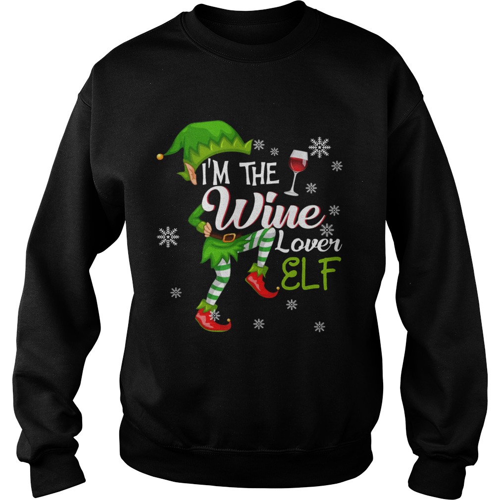 Im The Wine Lover Elf Matching Family Christmas Sweatshirt