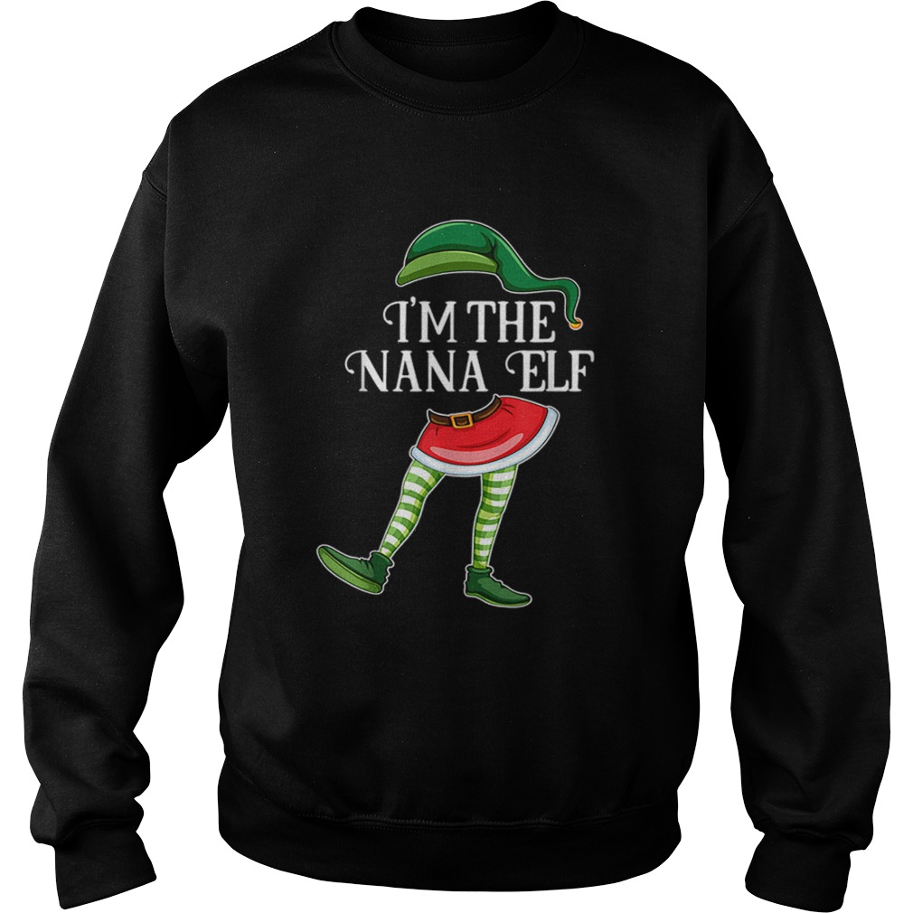 Im the Nana Elf Christmas Matching Family Group Gift Sweatshirt