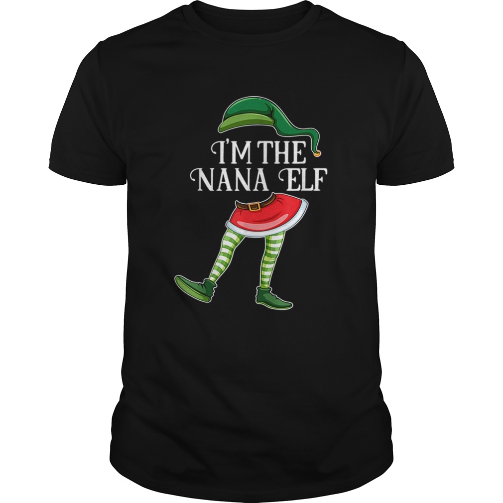 Im the Nana Elf Christmas Matching Family Group Gift shirt