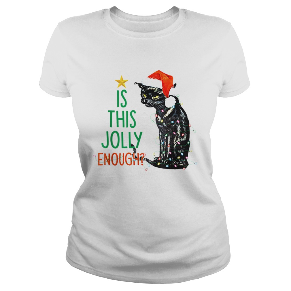 Is this Jolly Enough Black Cat Santa Christmas Classic Ladies