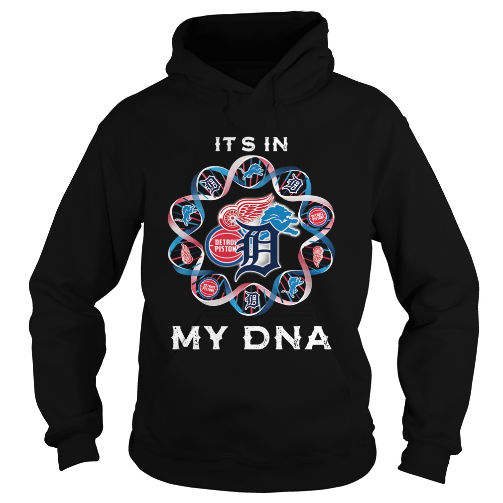 Its In My DNA Detroit Tigers Detroit Pistons Detroit Lions Detroit Red Wings Hoodie