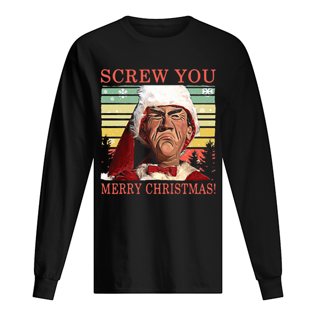 Jeff Dunham Screw You Merry Christmas Long Sleeved T-shirt 