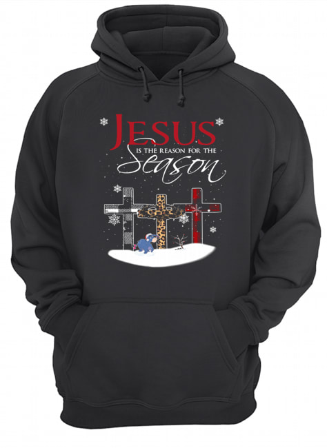 Jesus is the reason for the season christmas cross Eeyore Unisex Hoodie