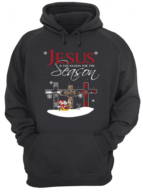 Jesus is the reason for the season christmas cross Mickey Mouse Unisex Hoodie