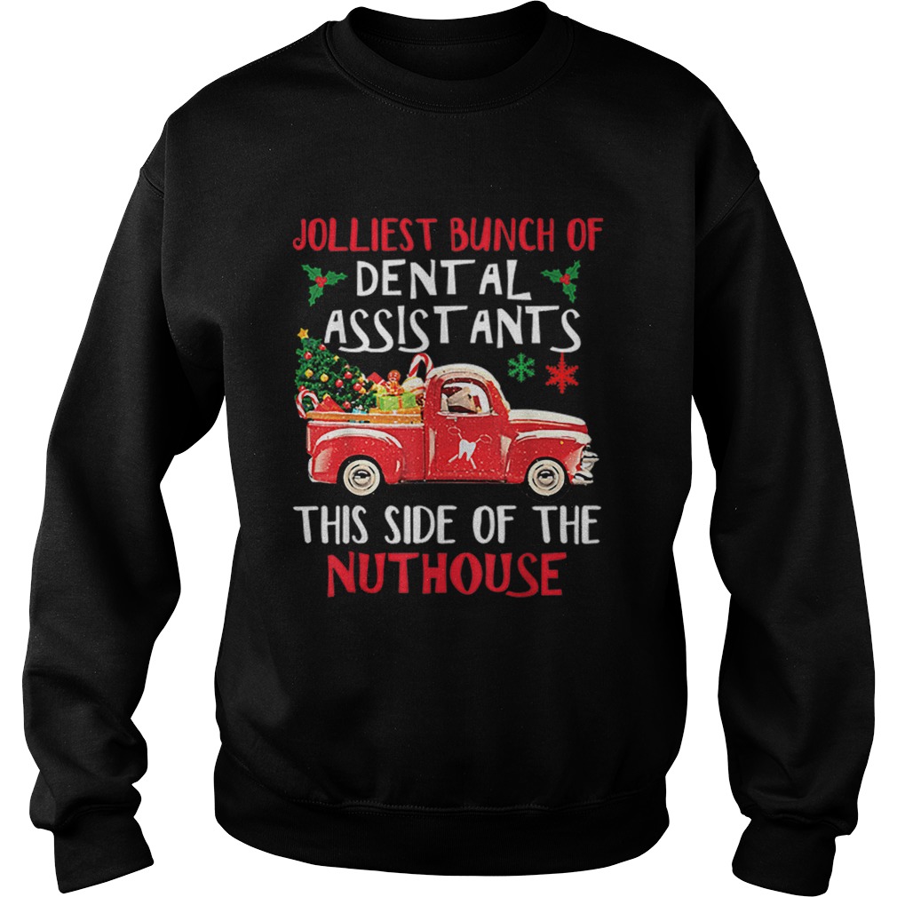 Jolliest Bunch Of Dental Assistants Nuthouse Merry Christmas Sweatshirt