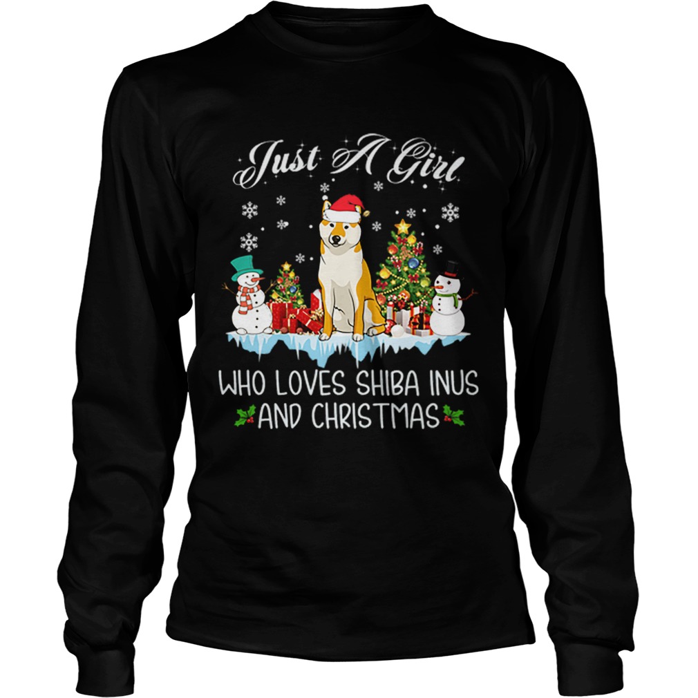 Just A Girl Loves Shiba Inu And Christmas LongSleeve