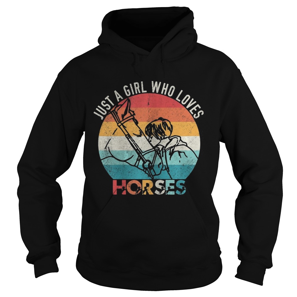 Just A Girl Who Loves Horses Vintage Hoodie