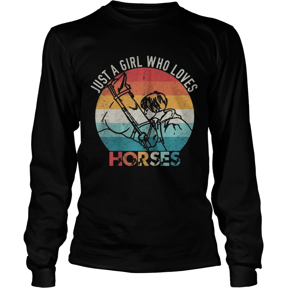 Just A Girl Who Loves Horses Vintage LongSleeve
