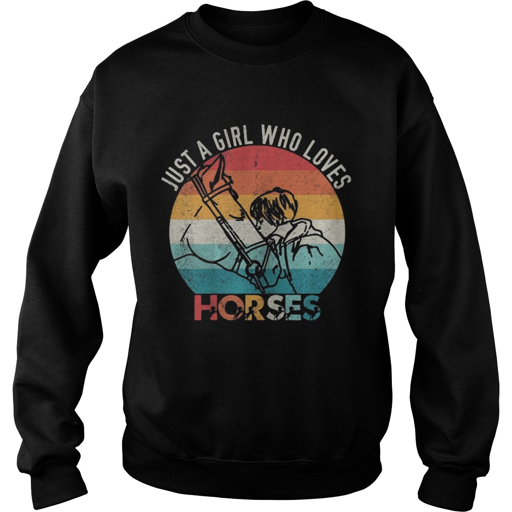 Just A Girl Who Loves Horses Vintage Sweatshirt