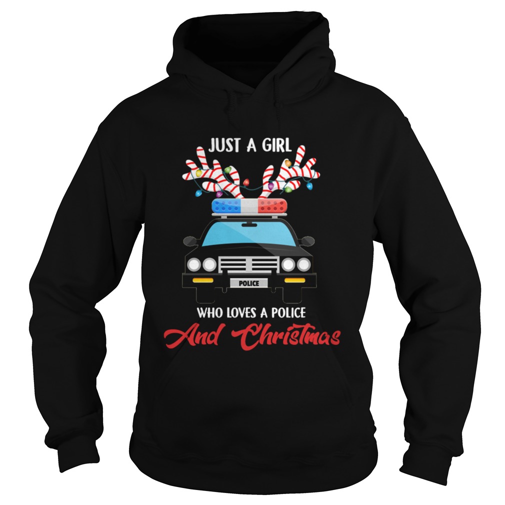 Just A Girl Who Loves PoliceChristmas Hoodie