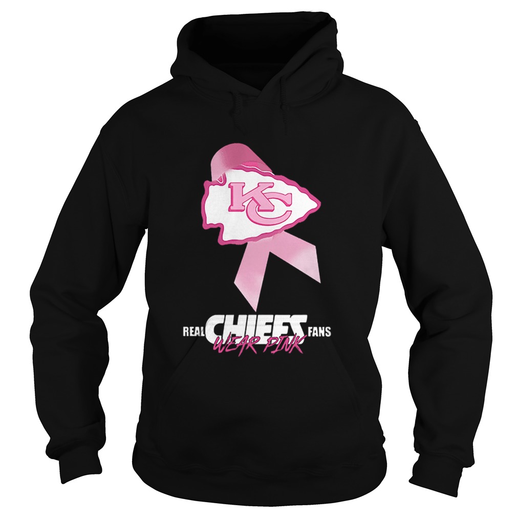 Kansas City Chiefs Real Chiefs Fans Wear Pink Breast Cancer Hoodie
