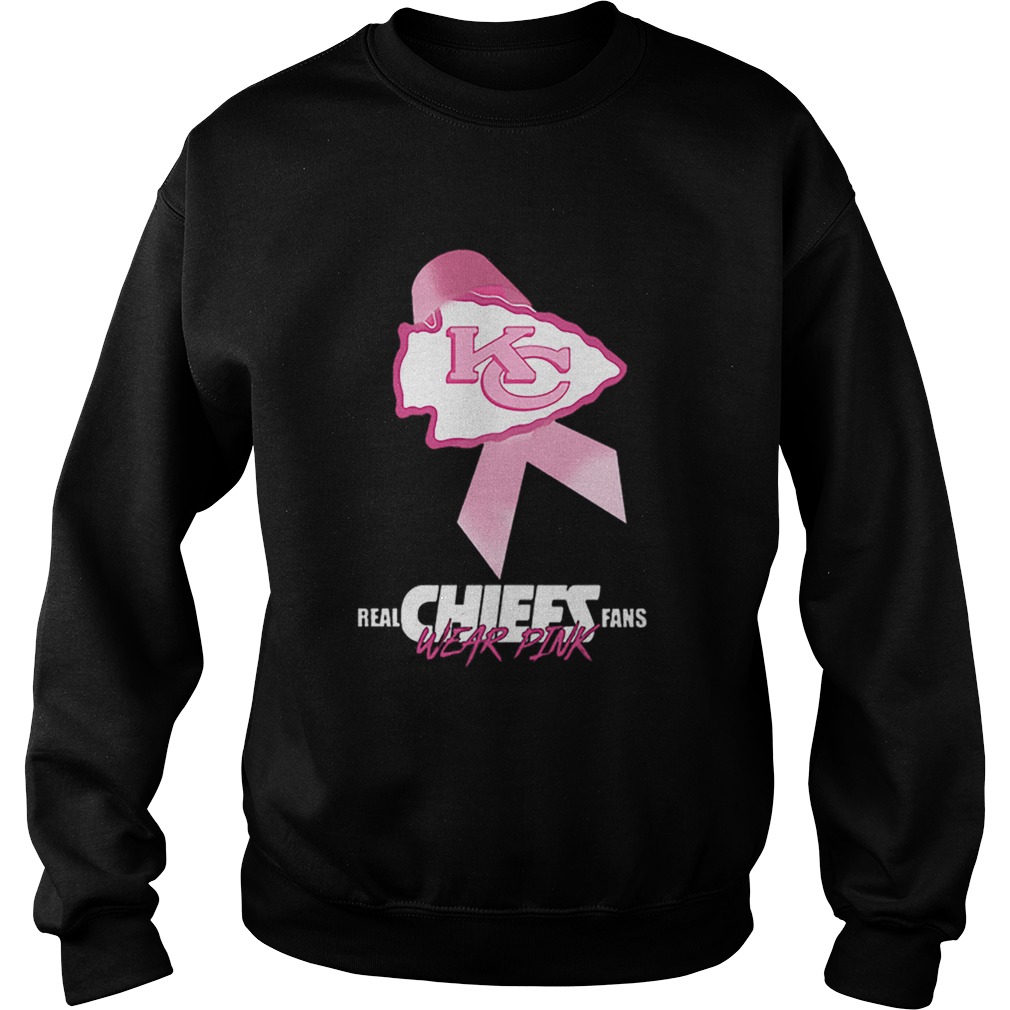 Kansas City Chiefs Real Chiefs Fans Wear Pink Breast Cancer Sweatshirt