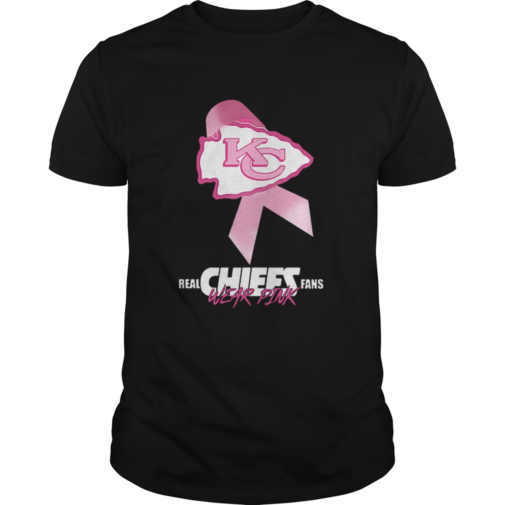 Kansas City Chiefs Real Chiefs Fans Wear Pink Breast Cancer shirt