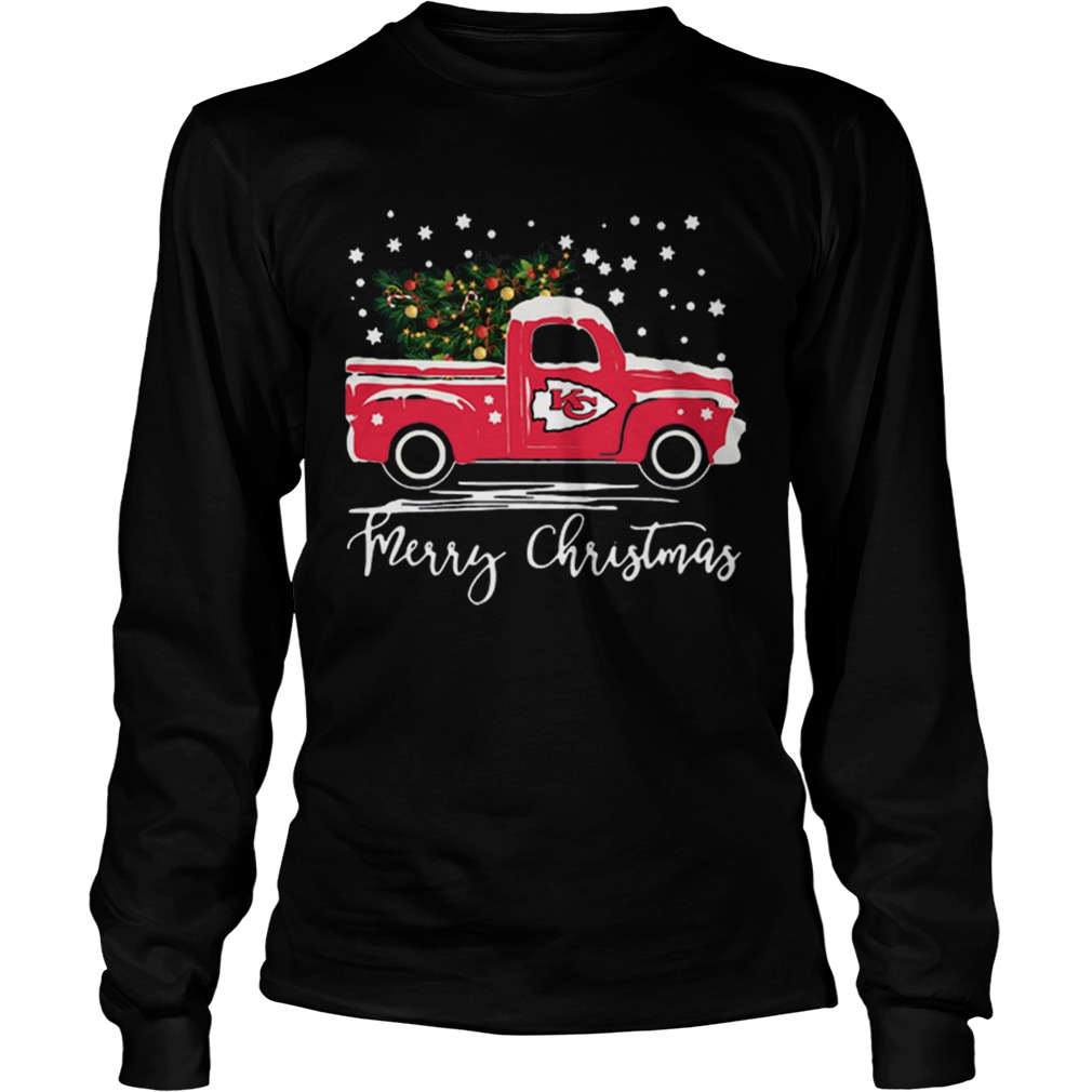 Kansas City Chiefs Truck Merry Christmas LongSleeve